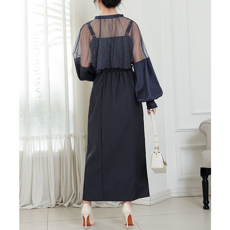 【2点セット】シアー ボレロ付き Iライン | レースレディース  | 詳細画像9 