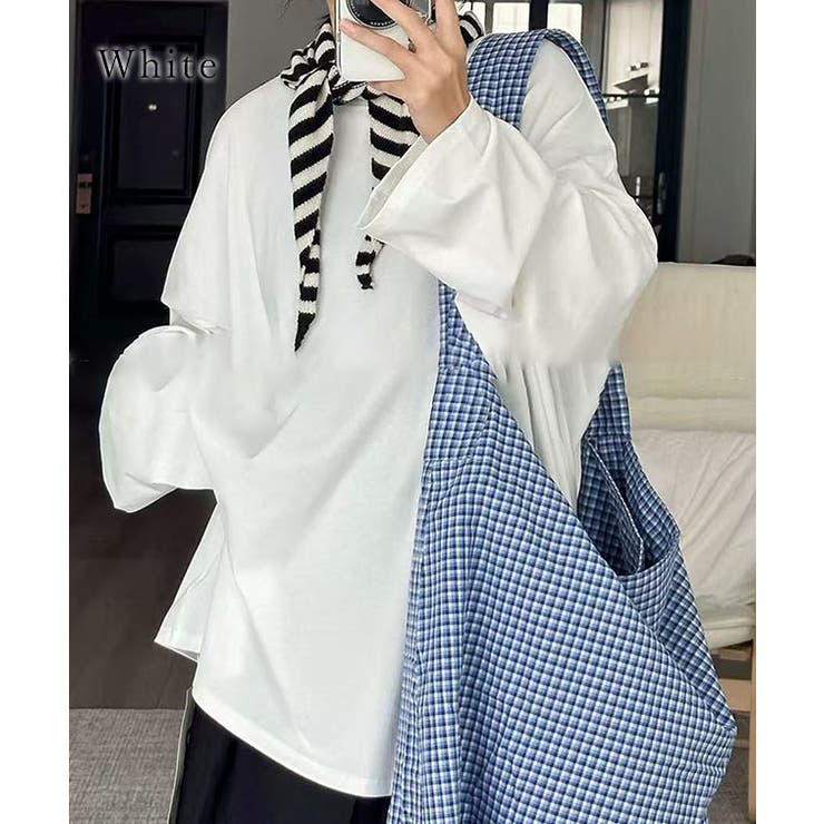 ソリッドカラー クルーネック オーバーサイズ | レースレディース  | 詳細画像12 