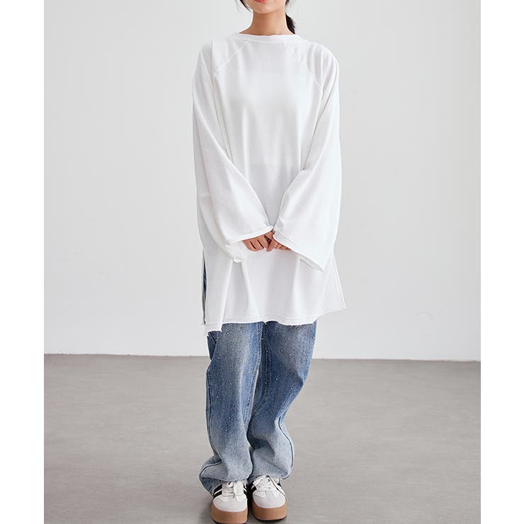 ソリッドカラー ラウンドネック チュニック | レースレディース  | 詳細画像11 