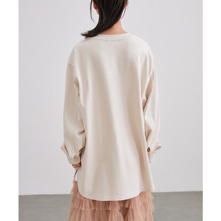 ソリッドカラー ラウンドヘム 長袖 | レースレディース  | 詳細画像5 