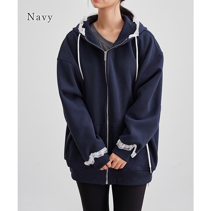 配レース ジップアップ 長袖 | レースレディース  | 詳細画像14 