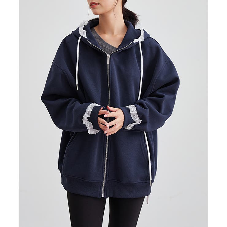 配レース ジップアップ 長袖 | レースレディース  | 詳細画像15 