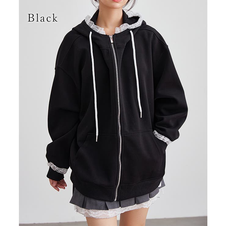 配レース ジップアップ 長袖 | レースレディース  | 詳細画像3 