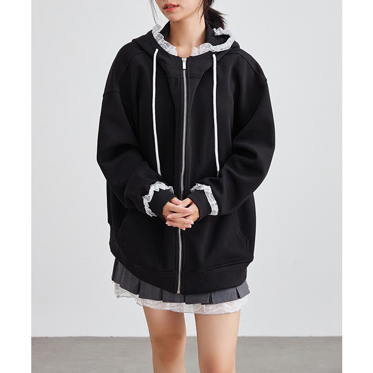 配レース ジップアップ 長袖 | レースレディース  | 詳細画像4 