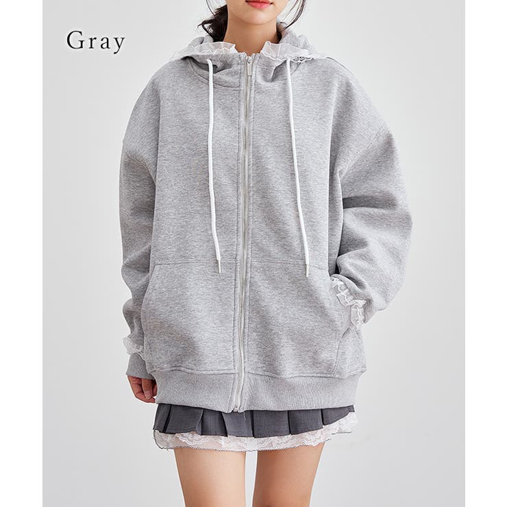 配レース ジップアップ 長袖 | レースレディース  | 詳細画像8 