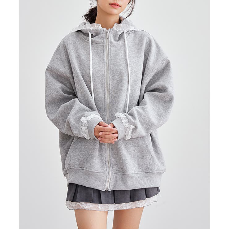 配レース ジップアップ 長袖 | レースレディース  | 詳細画像9 