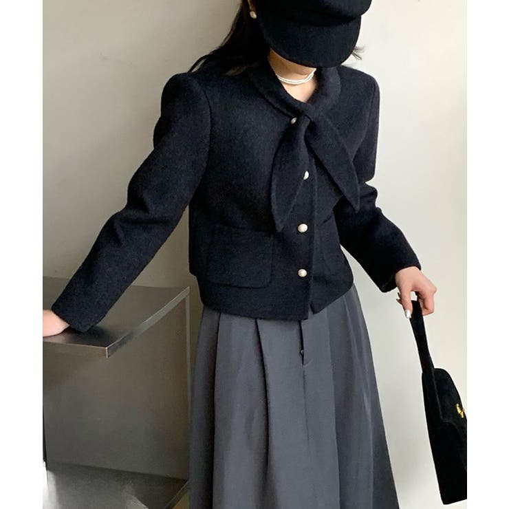 コットン ウール スカーフ付き | レースレディース  | 詳細画像4 