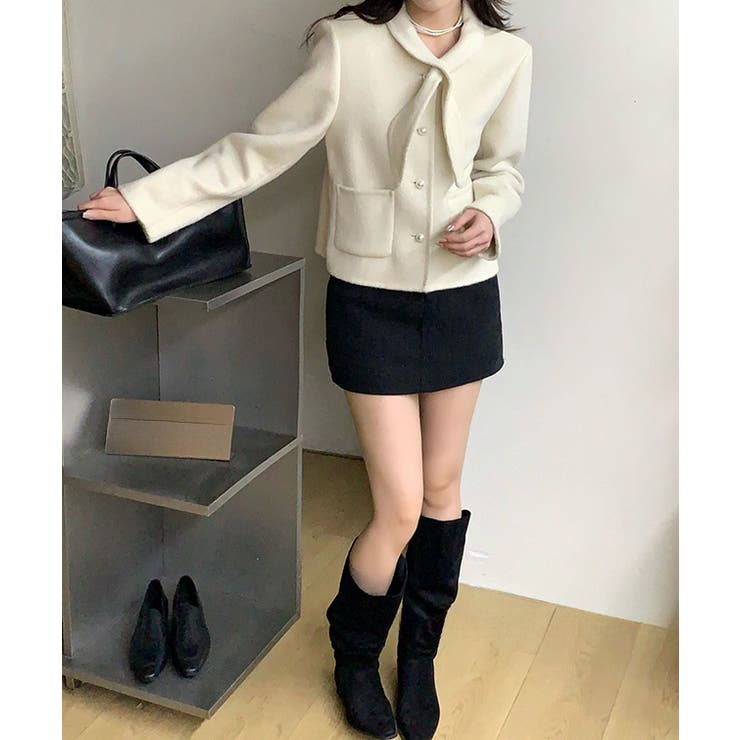 コットン ウール スカーフ付き | レースレディース  | 詳細画像8 