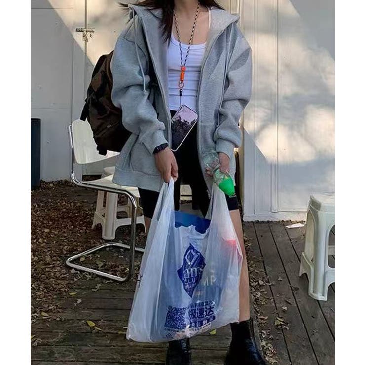 オーバーサイズ フード付き ジップアップ | レースレディース  | 詳細画像8 