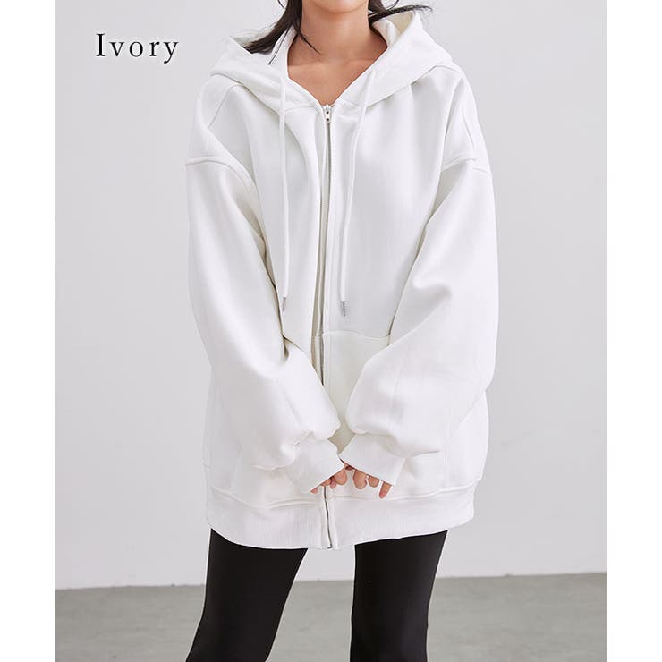 オーバーサイズ フード付き ジップアップ | レースレディース  | 詳細画像9 