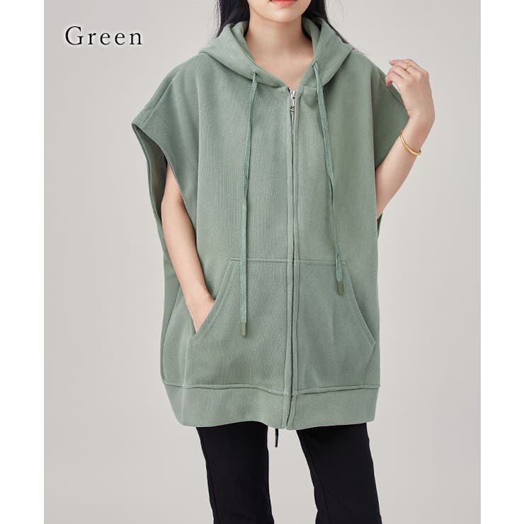 半袖 ジップアップ フーデット | レースレディース  | 詳細画像16 