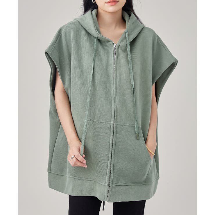 半袖 ジップアップ フーデット | レースレディース  | 詳細画像17 