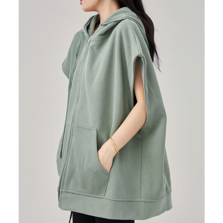 半袖 ジップアップ フーデット | レースレディース  | 詳細画像18 