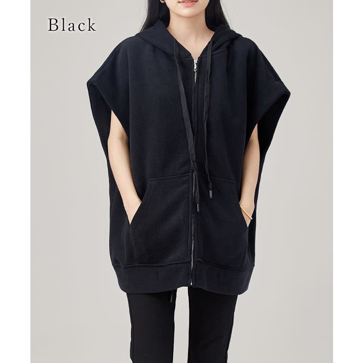 半袖 ジップアップ フーデット | レースレディース  | 詳細画像3 