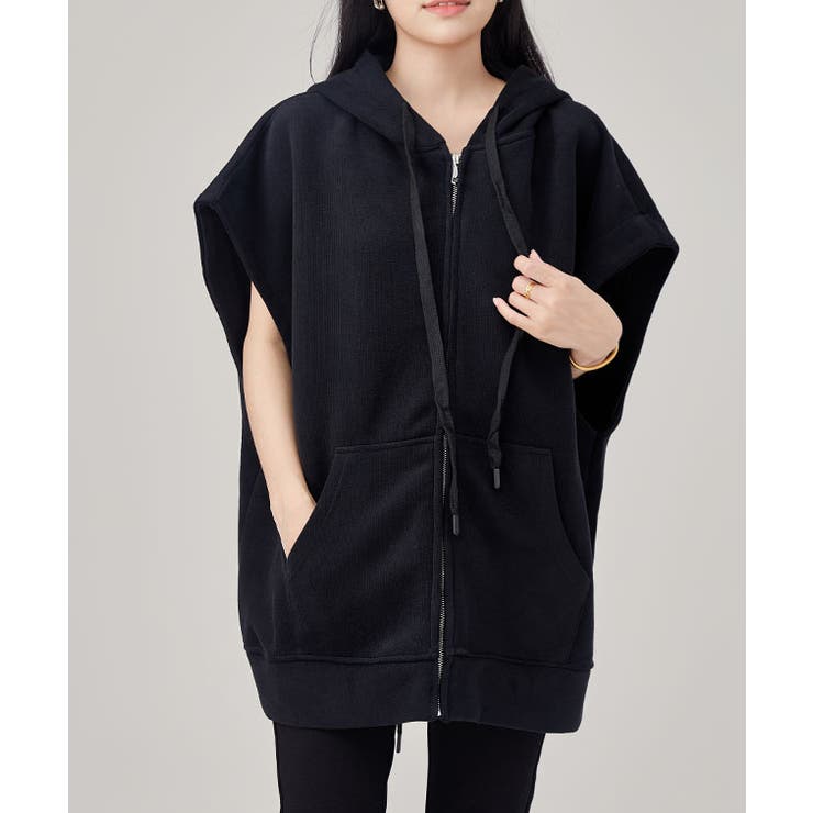 半袖 ジップアップ フーデット | レースレディース  | 詳細画像4 