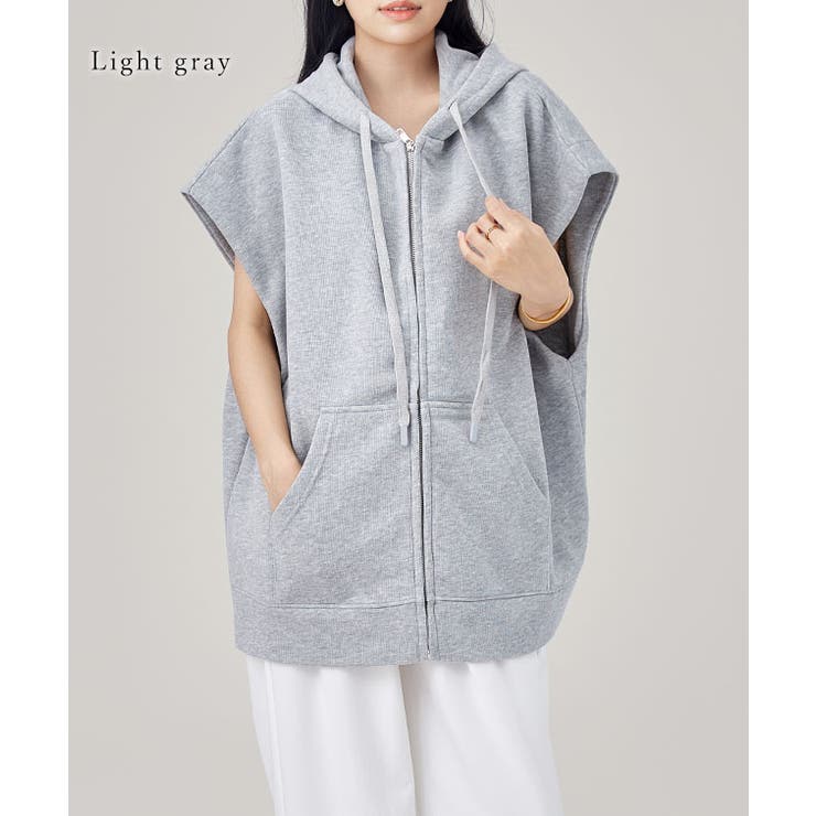 半袖 ジップアップ フーデット | レースレディース  | 詳細画像8 