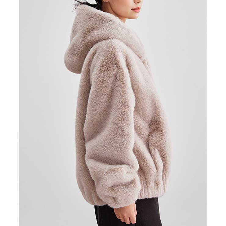 ソリッドカラー フード付き ボア | レースレディース  | 詳細画像10 