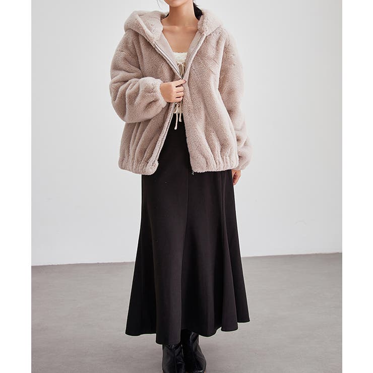 ソリッドカラー フード付き ボア | レースレディース  | 詳細画像12 