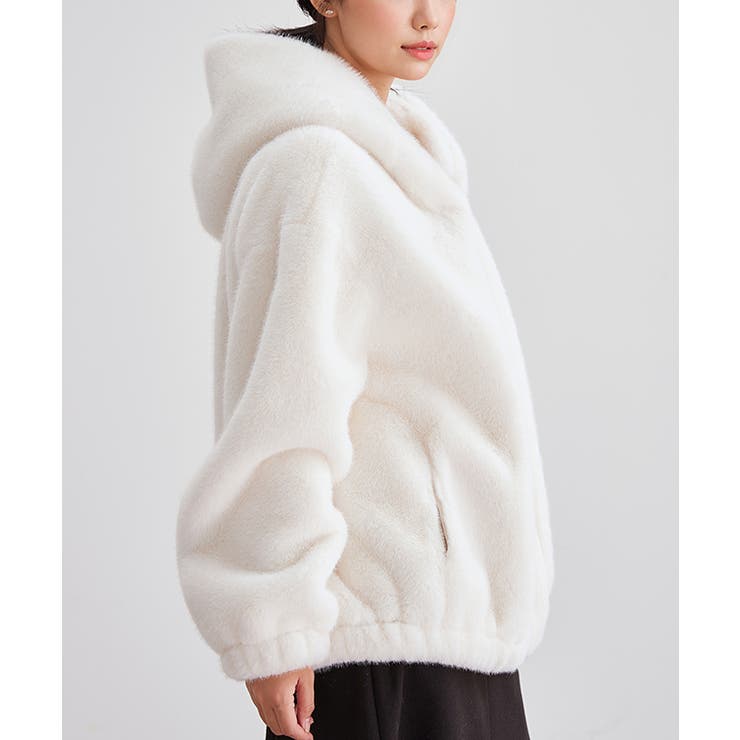 ソリッドカラー フード付き ボア | レースレディース  | 詳細画像16 