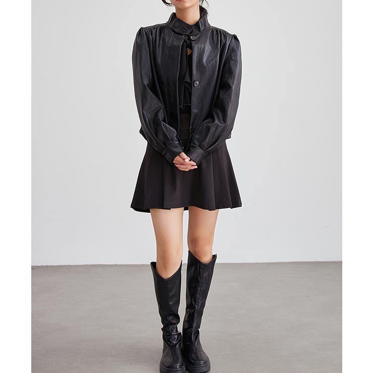 スタンドカラー ギャザー フライフロント | レースレディース  | 詳細画像17 