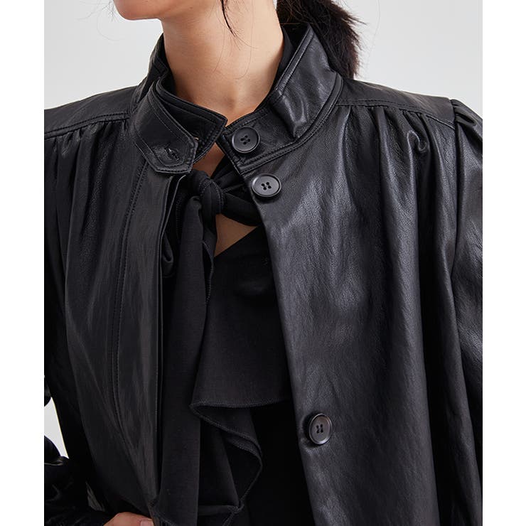 スタンドカラー ギャザー フライフロント | レースレディース  | 詳細画像18 