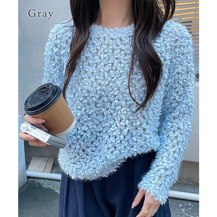 モチーフ編み クルーネック 長袖 | レースレディース  | 詳細画像10 