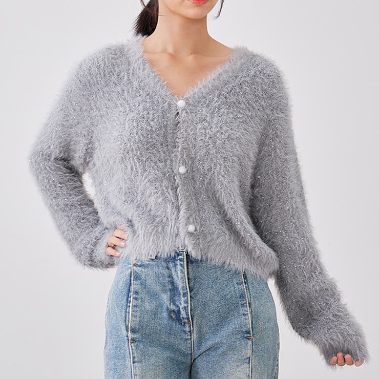 Vネック パール スパンコール | レースレディース  | 詳細画像1 