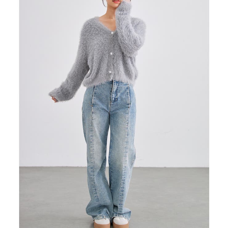 Vネック パール スパンコール | レースレディース  | 詳細画像19 