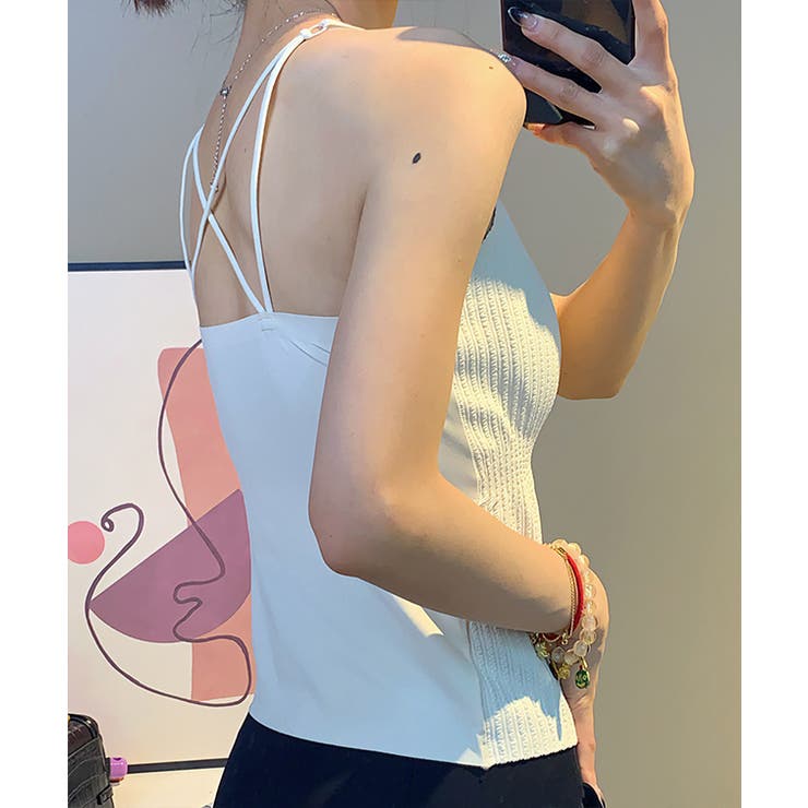 ソリッドカラー バッククロス ストライプ | レースレディース  | 詳細画像14 