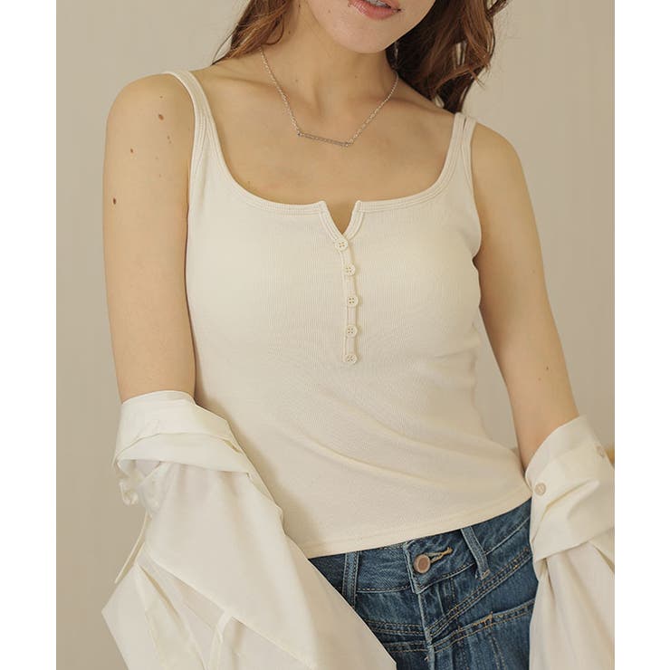 ソリッドカラー ヘンリーネック ノースリーブ | レースレディース  | 詳細画像10 