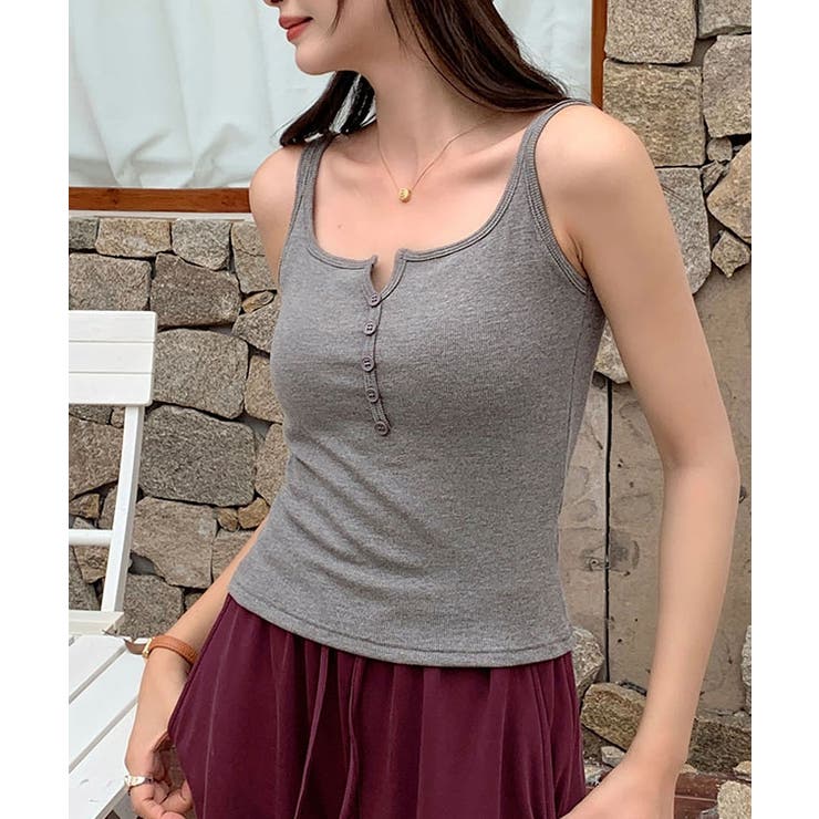 ソリッドカラー ヘンリーネック ノースリーブ | レースレディース  | 詳細画像7 