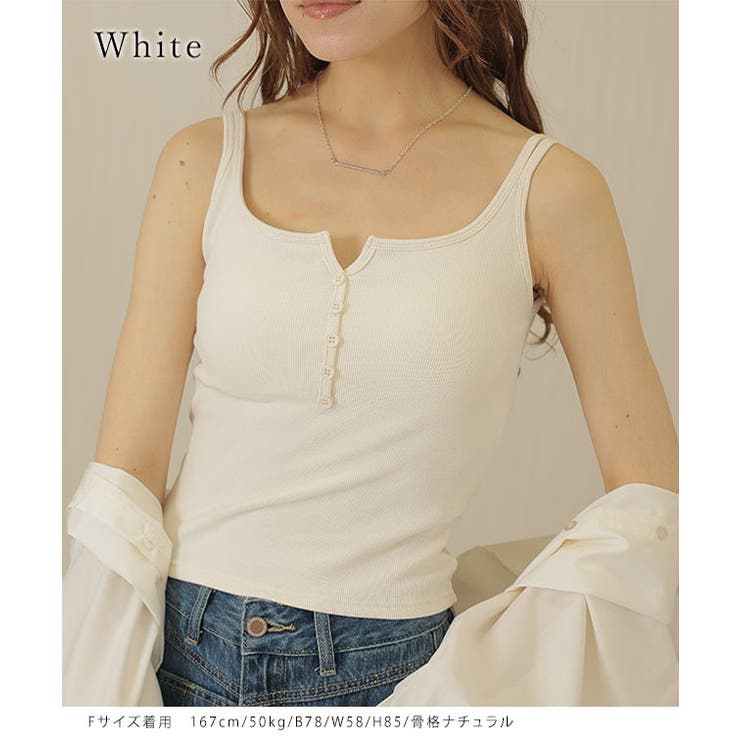 ソリッドカラー ヘンリーネック ノースリーブ | レースレディース  | 詳細画像9 