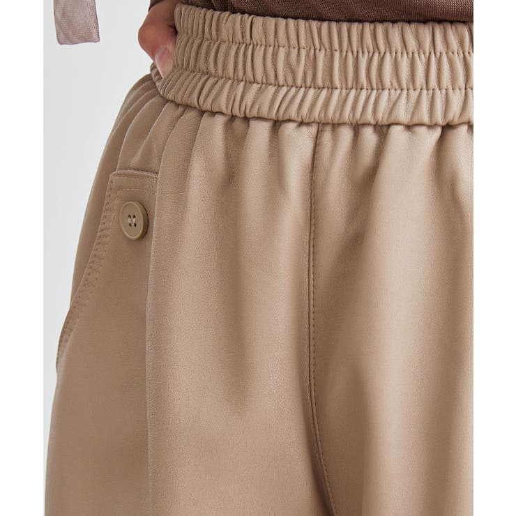 レザー調 ウエストゴム ショート | レースレディース  | 詳細画像13 