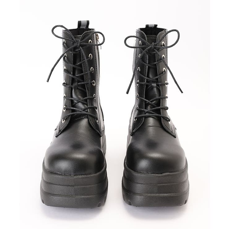 レザー調 厚底 レースアップ | レースレディース  | 詳細画像10 
