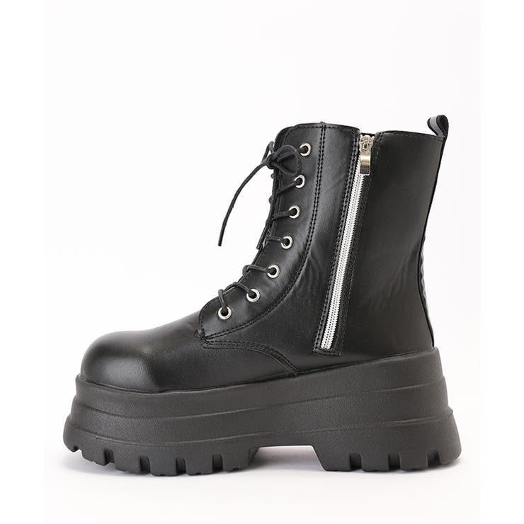 レザー調 厚底 レースアップ | レースレディース  | 詳細画像11 