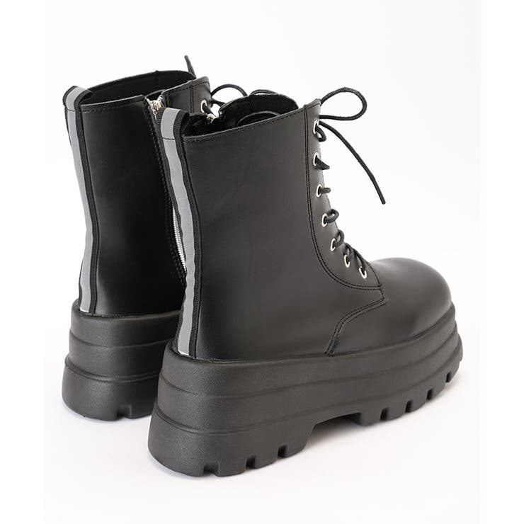 レザー調 厚底 レースアップ | レースレディース  | 詳細画像14 