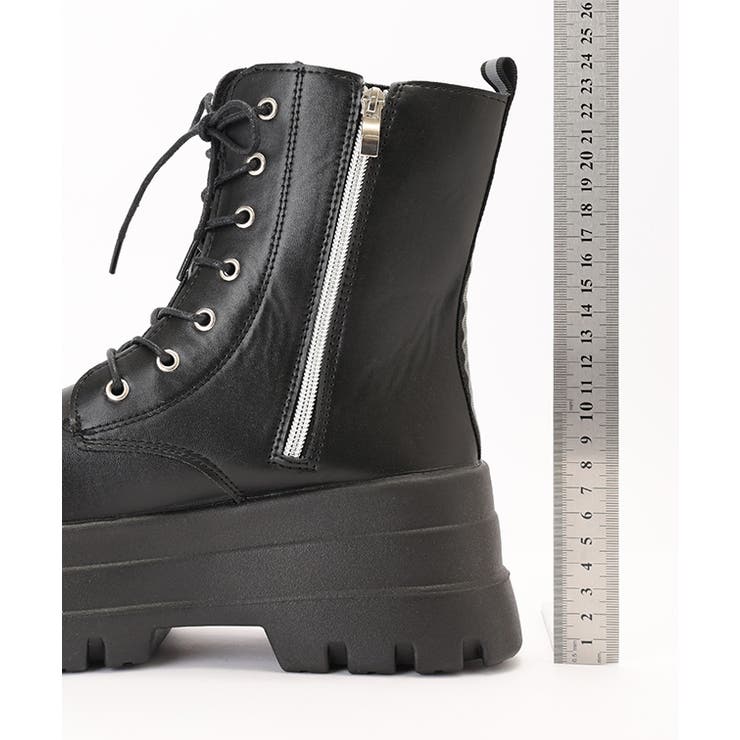 レザー調 厚底 レースアップ | レースレディース  | 詳細画像16 