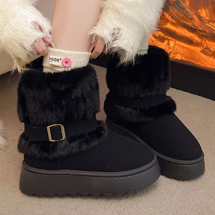 スエード調 厚底 ファー | レースレディース  | 詳細画像1 