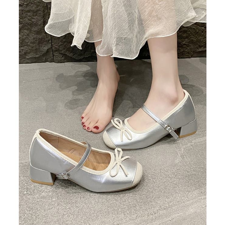 スクエアトゥ リボン付き ストラップ | レースレディース  | 詳細画像4 