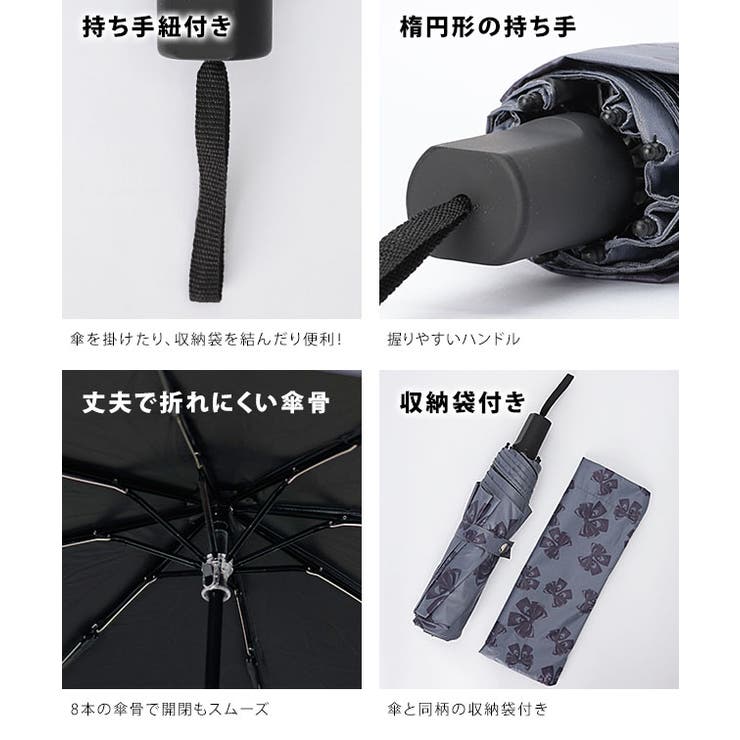 【雨晴兼用】リボン柄 ワンタッチ コンパクト | レースレディース  | 詳細画像7 