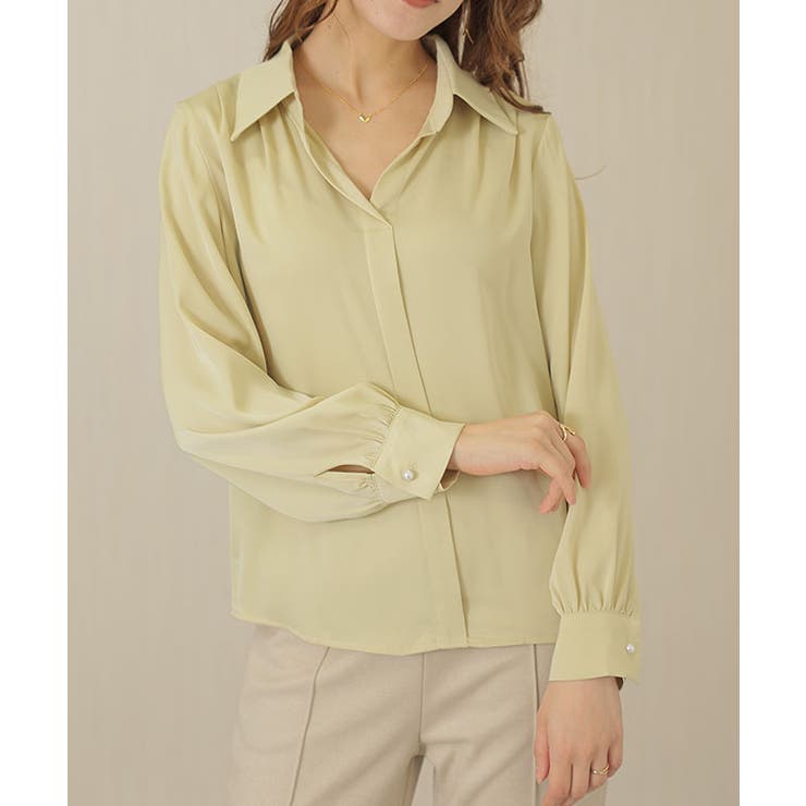 スキッパーネック 比翼 デザイン | レースレディース  | 詳細画像14 