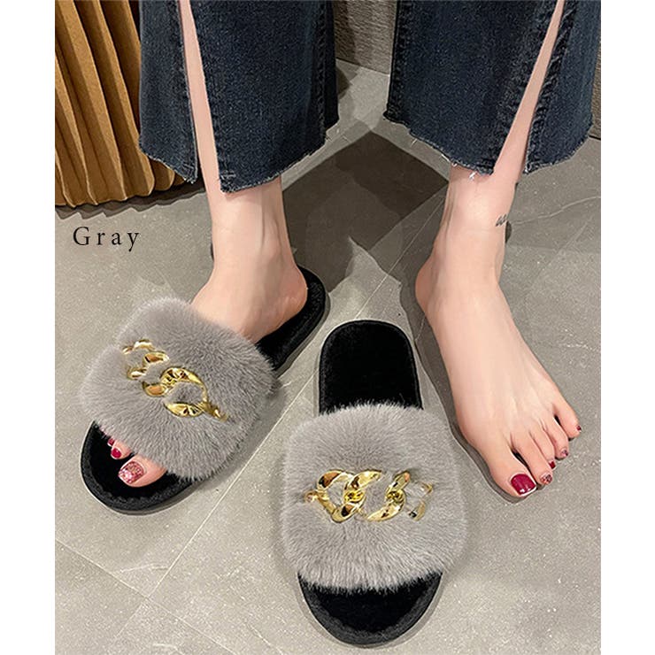 メタリックチェーン ファー オープン | レースレディース  | 詳細画像6 