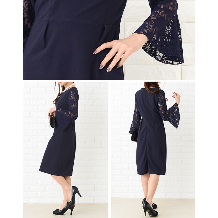 レース袖 シフォン袖 レースフレア袖 | レースレディース  | 詳細画像17 