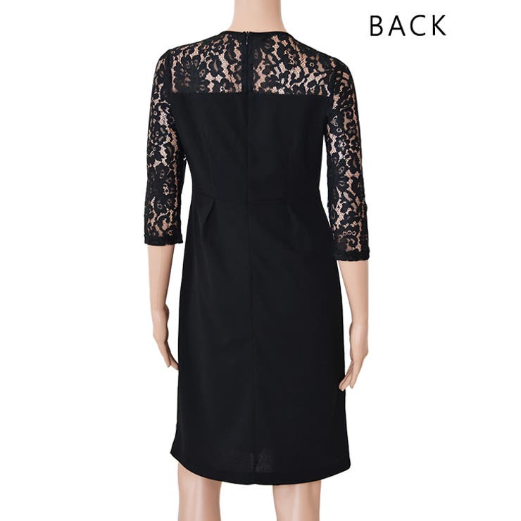 レース袖 膝丈 ワンピース | レースレディース  | 詳細画像15 