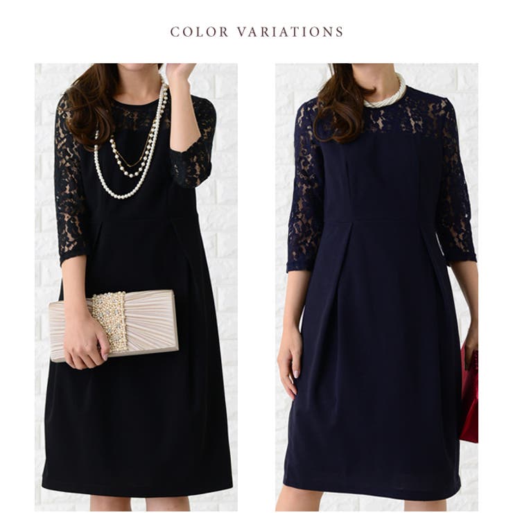 レース袖 膝丈 ワンピース | レースレディース  | 詳細画像7 