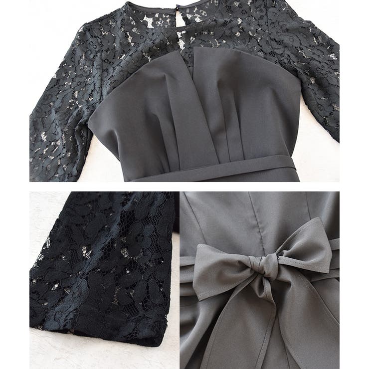 パーティードレス 花柄レース ビスチェ | レースレディース  | 詳細画像18 