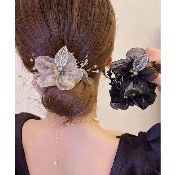 【2点セット】クリアビーズ付き ボタニカル シアー | レースレディース  | 詳細画像7 