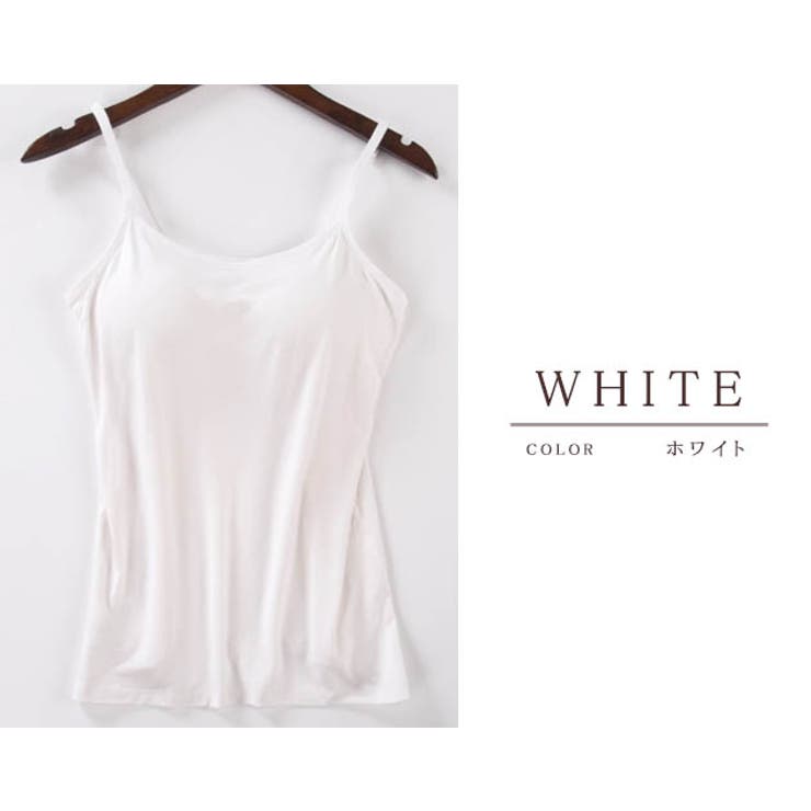 ノンワイヤーカップ付きキャミソール タンク タンクトップ | レースレディース  | 詳細画像2 