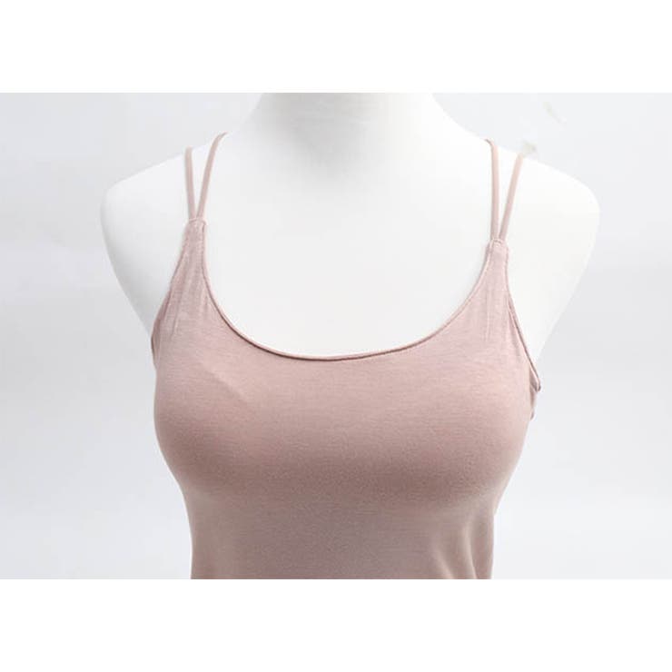 ノンワイヤーカップ付きキャミソール タンク タンクトップ | レースレディース  | 詳細画像9 