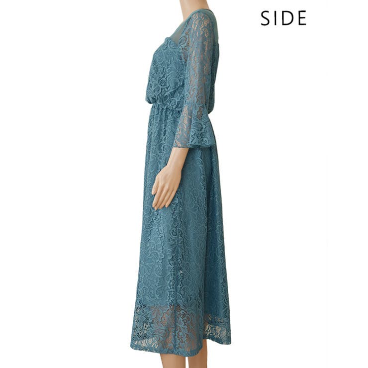 レース切替 ロングワンピース パーティードレス | レースレディース  | 詳細画像15 